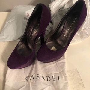 Casadei pump purple size 7